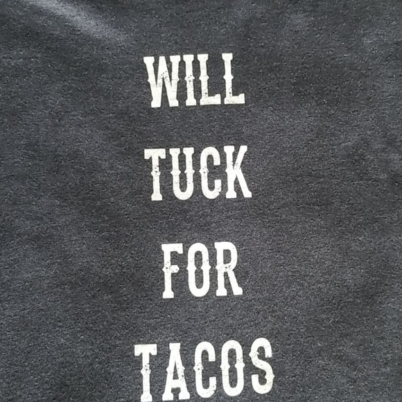 Will Tuck for Tacos racerback tank top - Picture 2 of 3